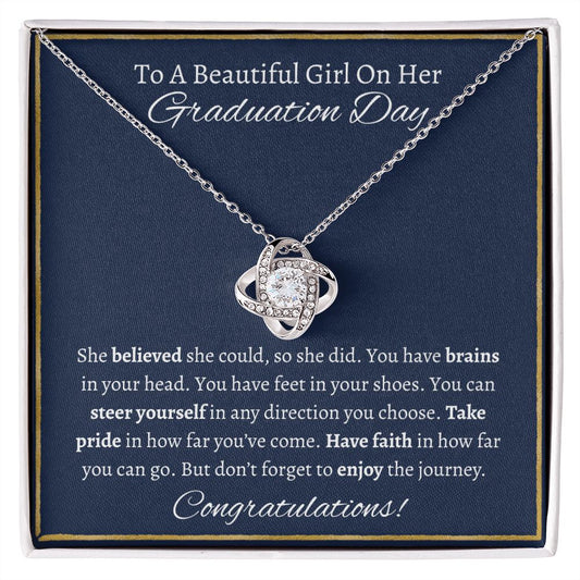 To A Beautiful Girl | Graduation Day | Love Knot Necklace